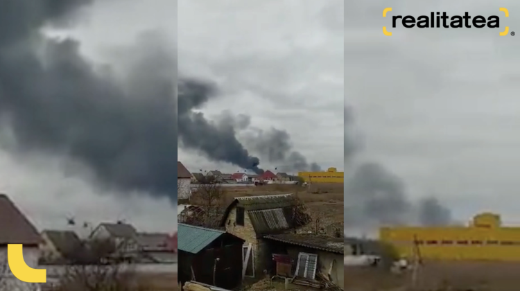 Imagini VIDEO GROAZNICE! Zeci de elicoptere rusești bombardează orașul Gostomeli din Ucraina