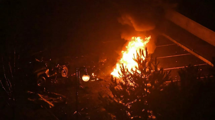 VIDEO O explozie puternică s-a produs în Donețk! A fost aruncată în aer o mașină militară