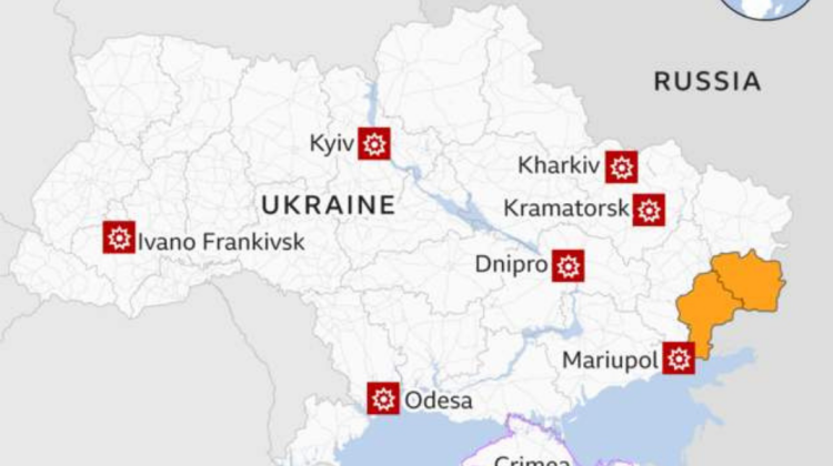 FOTO Rusia a bombardat toată Ucraina! Iată locațiile supuse atacului în această dimineață