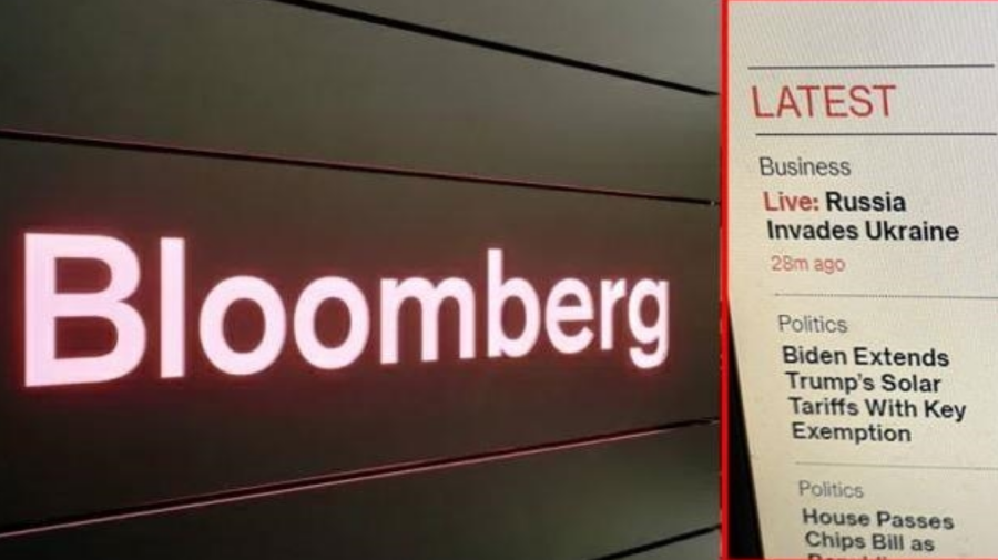 „Rusia invadează Ucraina”: Bloomberg și-a cerut scuze pentru raportarea unei gafe