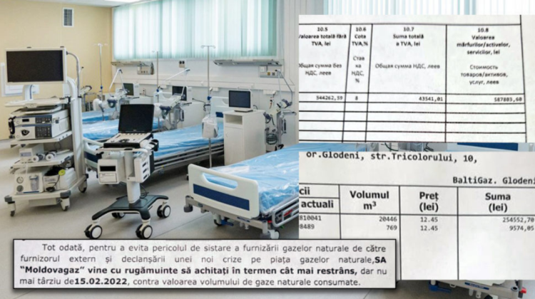 Facturi cosmice la gaz! Cât trebuie să achite Spitalele Raionale din nordul țării pentru luna trecută
