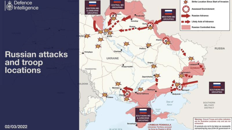 HARTĂ Războiul din Ucraina la ora actuală! Unde se duc lupte, ce orașe au căzut și cât de mult au înaintat rușii