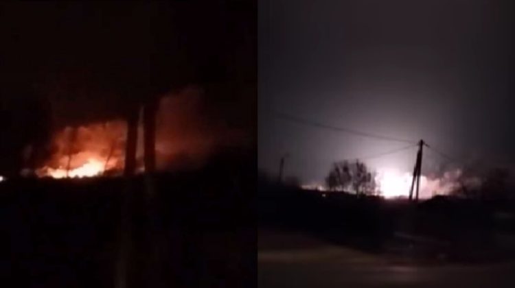 VIDEO Colac peste pupăză pentru armata rusă! Explozii și flăcări la un depozit de muniții din apropierea Ucrainei