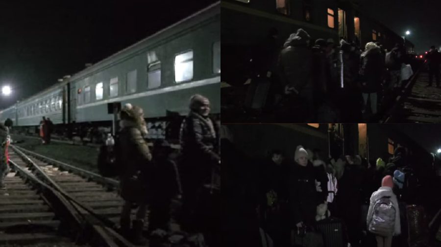 VIDEO Trenul spre Iași s-a umplut la Căușeni. Refugiaților din Chișinău nu le-ar fi ajuns locuri în cele 10 vagoane