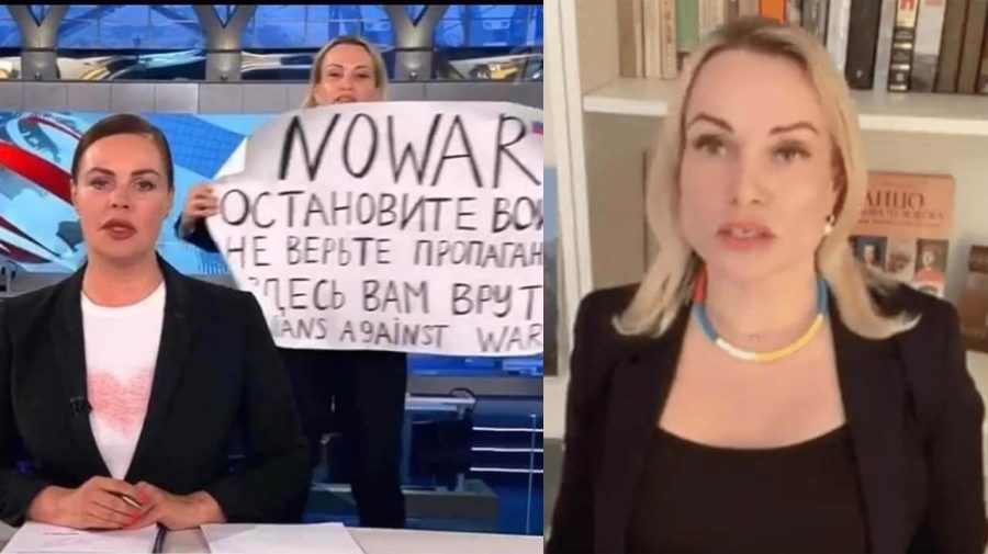 Anchetatorii pe urmele jurnalistei Marina Ovseanikova. Este suspectată de răspândirea „fake-urilor” despre armata rusă