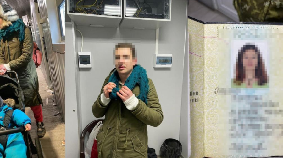 FOTO S-a deghizat în femeie și a încercat să fugă din Ucraina. Bărbatul s-a prezentat la frontieră cu actele soției