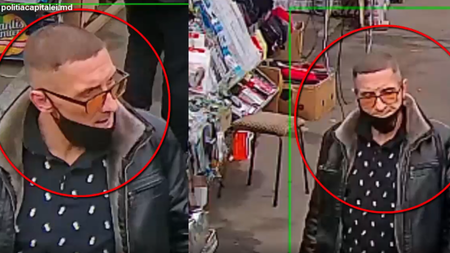 VIDEO A înhățat telefonul care nu-i aparținea și a plecat! Bărbatul din imagini este căutat de polițiști