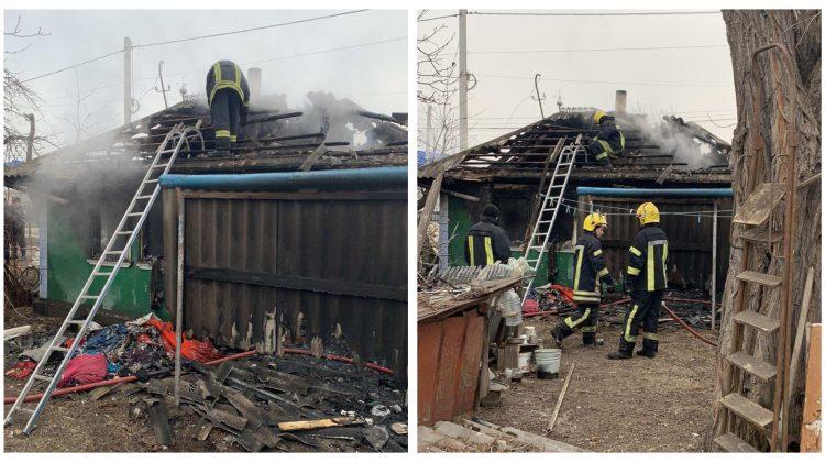 FOTO S-ar fi intoxicat cu produsele de ardere! Cadavrul unei bătrâne din Briceni, scos din casă de vecini