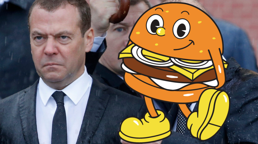 Medvedev se dă din nou în spectacol. Mesaj pentru McDonald’s: Cotlete și chifle știm și noi să producem