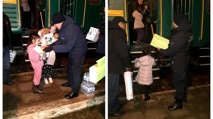 FOTO Peste o mie de refugiați au pornit cu trenul din Ucraina spre România