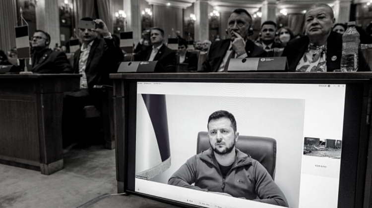 Zelenski în Parlamentul României: Pe teritoriul Ucrainei se decide soarta Europei. Denumirea Bucea va rămâne în istorie