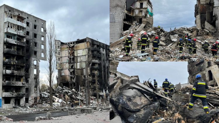 EXCLUSIV! VIDEO din Borodyanka, cel mai bombardat oraș din regiunea Kievului. Jurnalist: A devenit mormânt comun