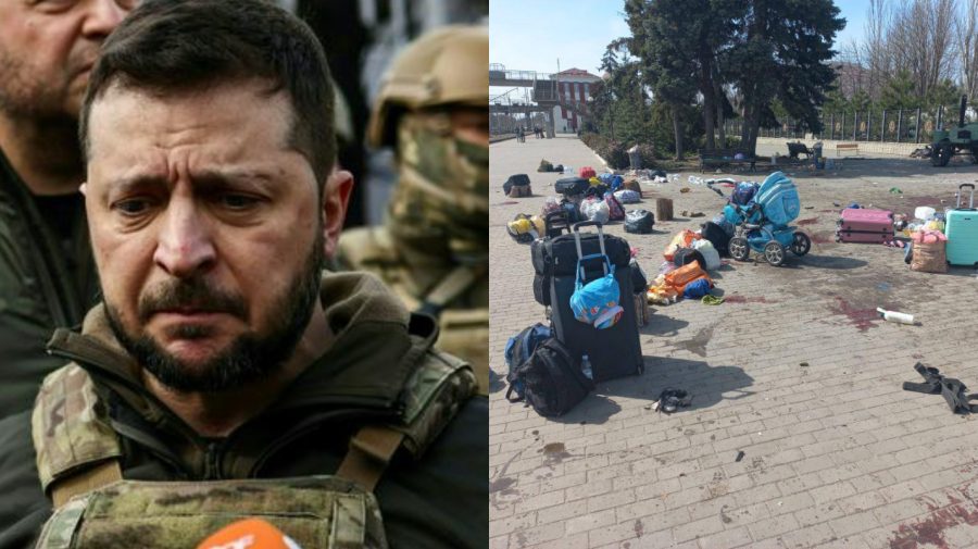 FOTO, VIDEO „Nu se pot opune și ucid mișelește civilii”. Declarația lui Zelenski după atacul de la gara din Kramatosk