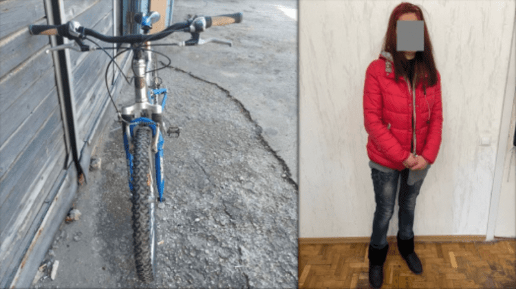 VIDEO Avea planuri serioase cu ea! Femeie din Chișinău, reținută pentru furtul unei biciclete de șase mii de lei
