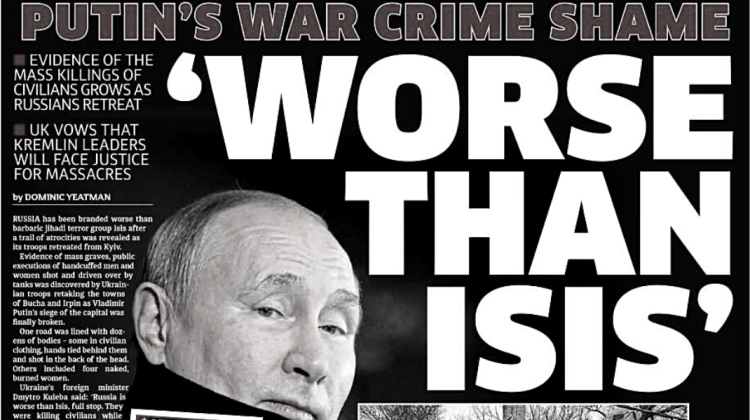 FOTO Putin este comparat cu teroriștii ISIS după măcelul în masă din Bucea! Copertele de luni ale presei mondiale