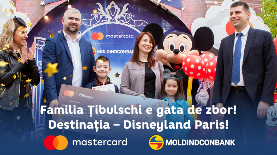 VIDEO Datorită Moldindconbank și Mastercard, familia Țibulschi va petrece un weekend la Disneyland Paris