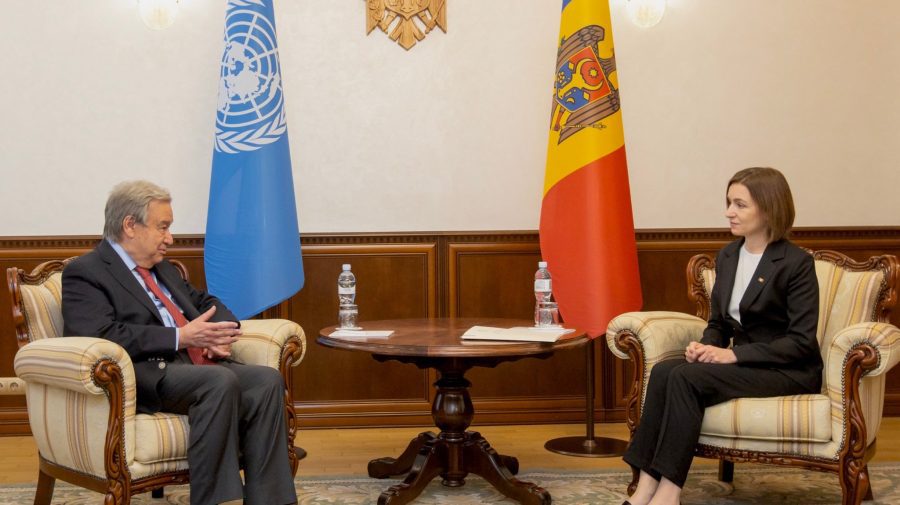 FOTO Maia Sandu, în forță. S-a întâlnit totuși cu Secretarul General ONU, după ce de 9 mai și-a anulat agenda