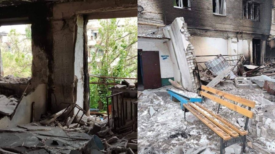 FOTO Oamenii din Severodonețk nu mai au spital funcțional. Ultima instituție medicală, făcută ruine