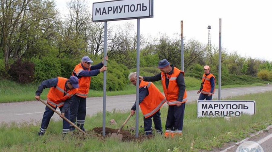 Mariupol: Indicatoarele rutiere în limba ucraineană au fost schimbate cu altele în rusă