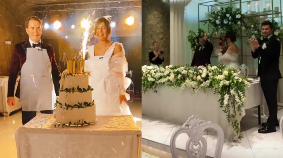 VIDEO Olesea și Valera de la Banca de Bancuri au fost nași. N-au pus imagini cu nunta, dar ele au apărut la alții