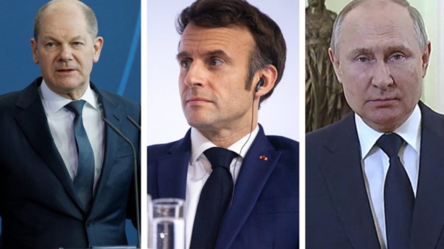 Discuția celor 3, fără cel de-al 4 vizat. Conversație între Putin, Scholz și Macron despre războiul din Ucraina