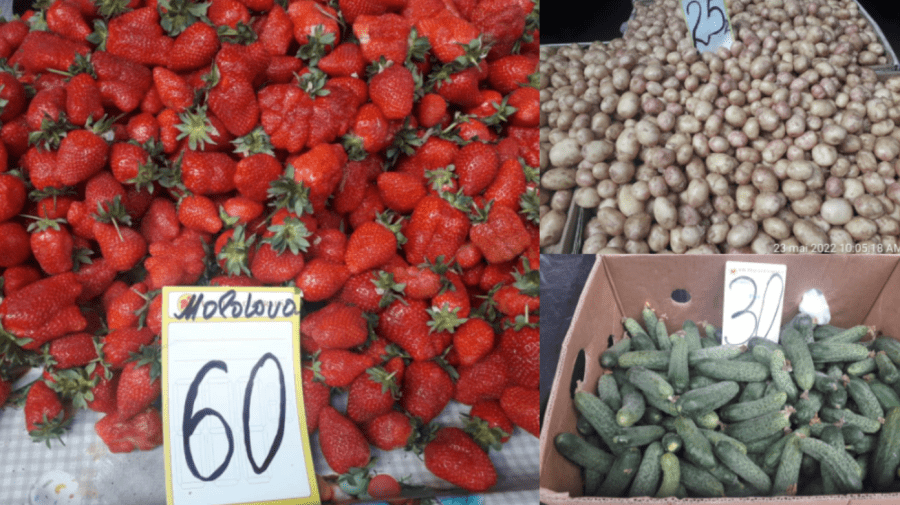 Cireșele și căpșunile – mai ieftine la Piața Centrală. Prețurile afișate pentru ziua de astăzi