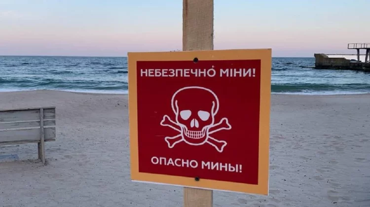 Un bărbat a explodat, după ce a călcat o mină pe o plajă din Odesa