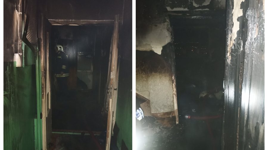 FOTO Apartament din Capitală, cuprins de flăcări în miezul nopții! Pompierii au intervenit cu patru autospeciale