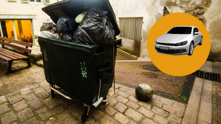 Șoferii sunt îndemnați să nu parcheze mașinile în fața platformelor de colectare a deșeurilor. De ce