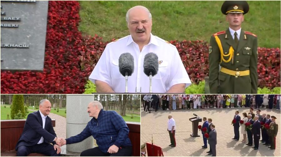 VIDEO Lukașenko, de Ziua Independenței Belarusului, cu discursuri răutăcioase. Unde-și găsește loc Dodon aici?