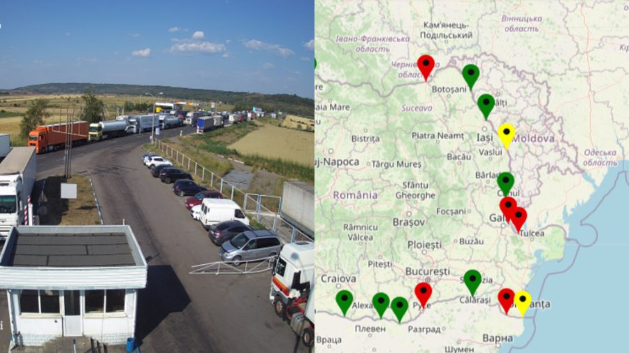 FOTO Mai multe camioane așteaptă controalele vamale: 840 de vehicule au trecut pe la Leuşeni timp de 24 de ore