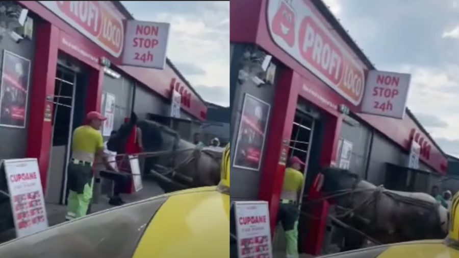 VIDEO Supărat pe polițiști, a dat buzna cu un cal în magazin! Isprava unui bărbat din Suceava