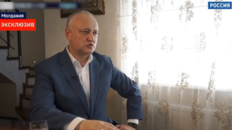 VIDEO Dodon, din arest la domiciliu, pentru un post tv rusesc: România vrea să înghită Republica Moldova. Asta e război