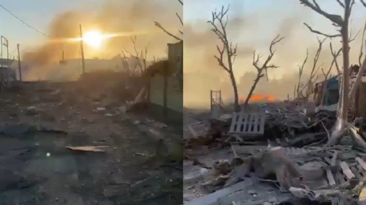 VIDEO Zatoka în flăcări: Imagini dezolante cu stațiunea îndrăgită de moldoveni, bombardată marți dimineața