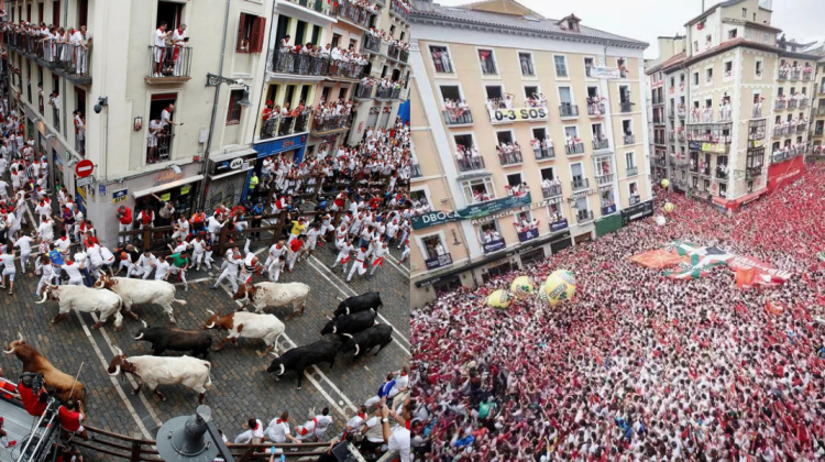 VIDEO Au fost reluate celebrele curse cu tauri de la Pamplona. Festivalul din Spania este extrem de periculos
