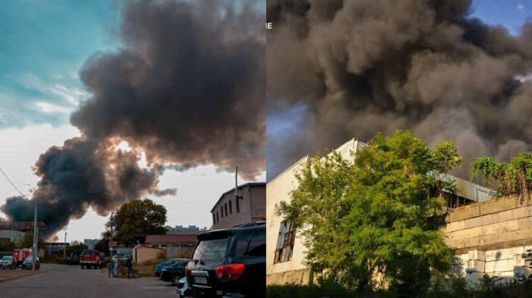 RUPOR.MD/FOTO, VIDEO Pericol ecologic major la Odesa: Flăcări și fum lângă un depozit cu produse potențial explozibile