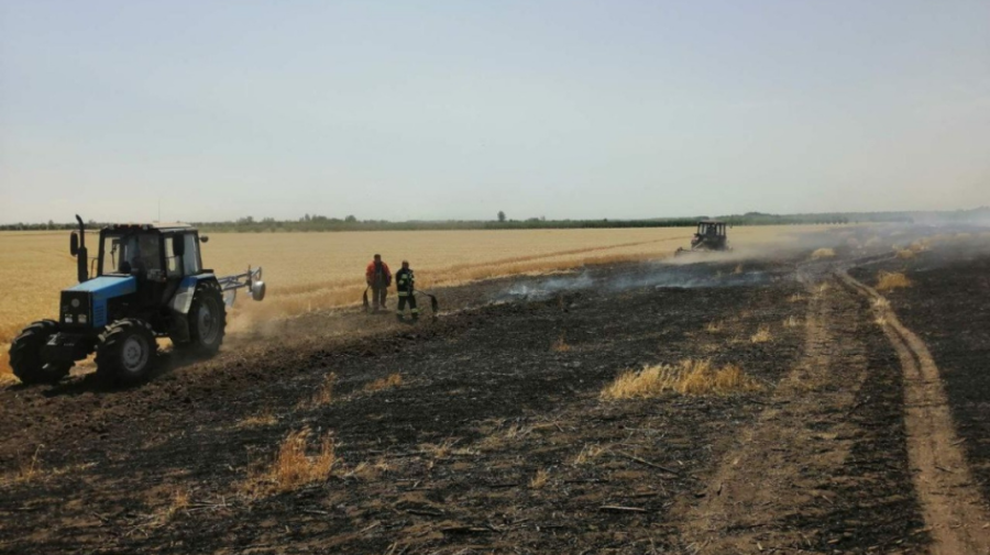 FOTO Zeci de lanuri de grâu au fost cuprinse de flăcări. Pompierii au lucrat de cu zor în mai multe localități