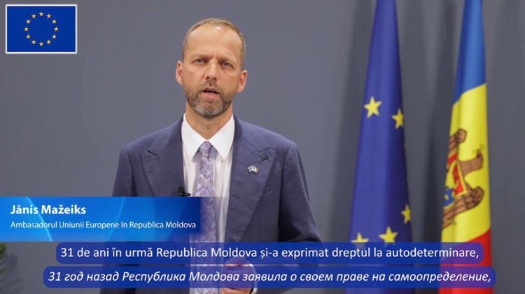 VIDEO Constatare cu felicitare: Ambasadorul UE: Moldova sărbătorește în premieră independența ca stat candidat la UE