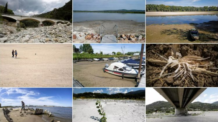 GALERIE FOTO Imagini cutremurătoare cu seceta din Europa: râuri secate și culturi agricole compromise