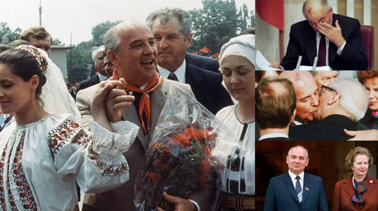 De mână cu fete în ii, lângă Reagan, Thatcher și Putin. Galerie FOTO istorică cu ultimul lider sovietic