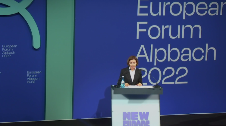 Sandu, la Forumul European Alpbach 2022: Moldova a devenit un teren de testare pentru noi instrumente de dezinformare