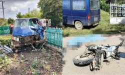 Tragedie la Soroca! Un tânăr a decedat, după ce a intrat cu motocicleta într-un microbuz. Prietena lui, în stare gravă