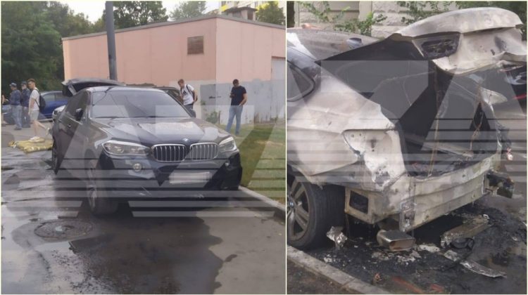 Un BMW X6 al unui oficial rus, responsabil de cenzurarea presei, ar fi fost incendiată la Moscova