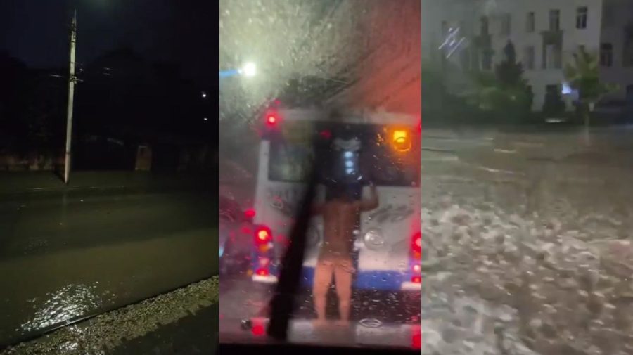 VIDEO Ploaia inundă străzile Capitalei!  Ce se întâmplă pe principalele artere ale orașului