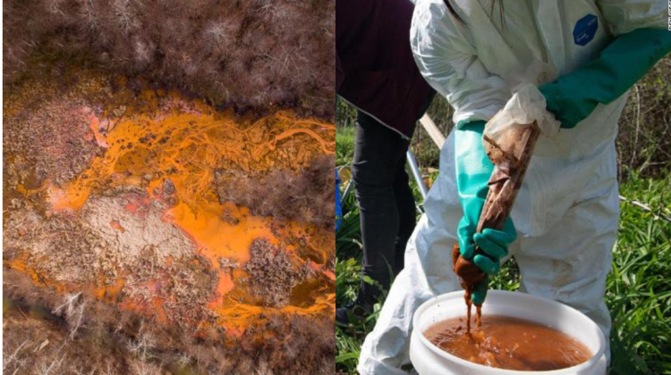 FOTO Poluarea cu oxid de fier a făcut ca râurile din Ohio să devină portocalii. Savanții au venit cu soluții