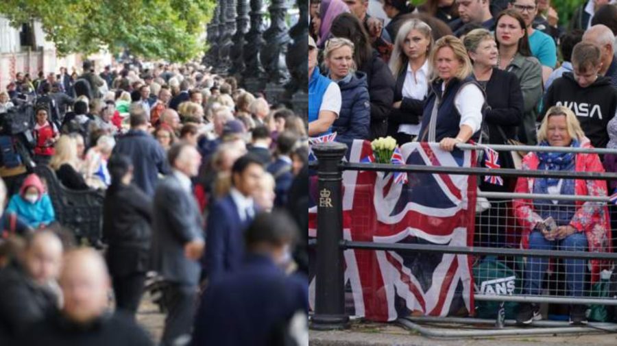 FOTO Mii de oameni așteaptă să vadă sicriul reginei Elizabeth II. Sunt avertizați că ar putea sta toată noaptea