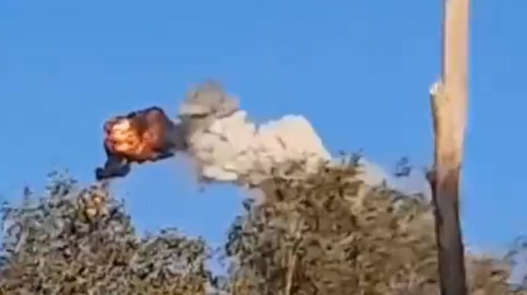 VIDEO Momentul în care ucrainenii reușesc să distrugă o dronă kamikaze, lansată de armata rusă