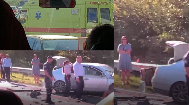 VIDEO GRAV accident la Sociteni, Ialoveni. La fața locului, poliția și ambulanța