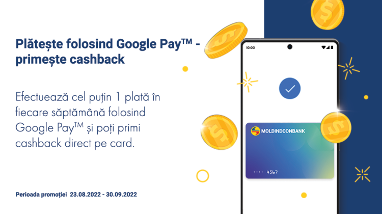 Câștigă cu Google Pay și Moldindconbank