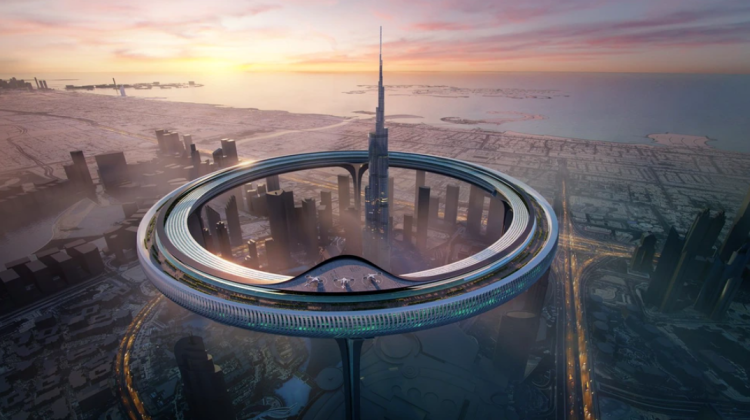 FOTO Un inel gigantic ar putea înconjura cea mai înaltă clădire din lume. Iată cum va arăta